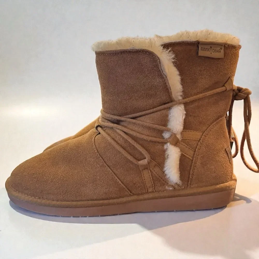 Minnetonka Tan Shearling Winter Boots